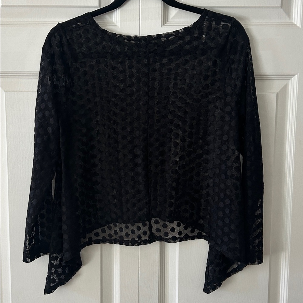 Kozan Sheer Polka Dot Mesh Top Size M - Picture 4 of 5